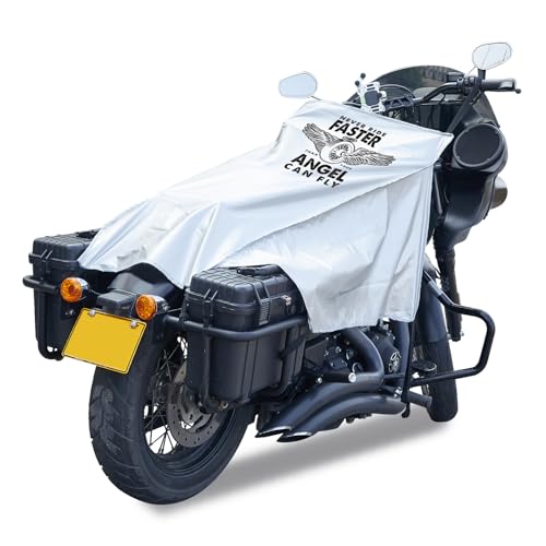 Motorcycle Seat Cover Sun Protection Cover Lightweight Half Covers Outdoor Sun Covers Dust UV Protection for Most Motorcycles Full Dress Touring Cruiser - Silver Style C, M - color: Silver Style C, size: M