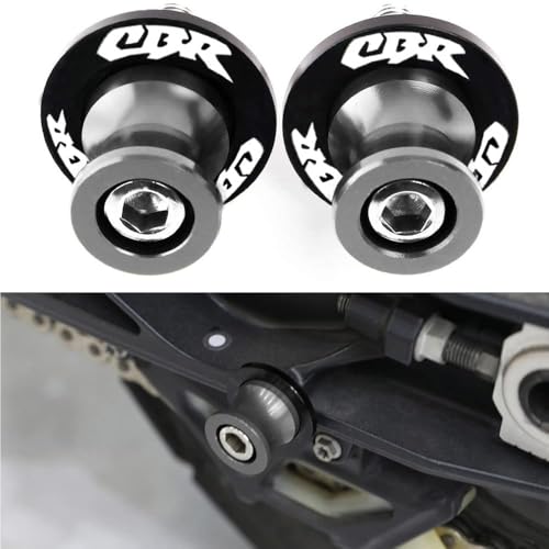 2pcs M8*1.5 Motorcycle Swing Arm Sliders Spools For H-onda CBR150 CBR100f CBR1000rr CBR1100xx CBR125 CBR250 CBR400rr CBR400f CBR450sr CBR600rr CBR600f CBR900rr CBR954rr (Grey) - color: Spool - Gray