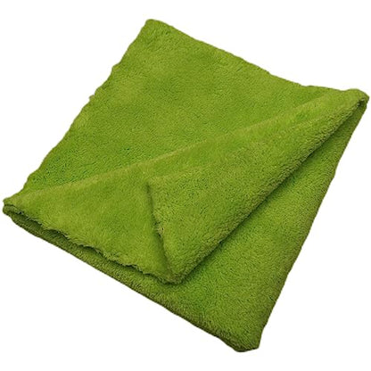 SOFTBATFY Plush Edgeless Microfiber Towel for Car, Soft Drying Wash Detailing Buffing Polishing Towel,500 GSM 6Pack 16 x 16inches (Fluorescent Green, 6Pack) - color: Fluorescent Green