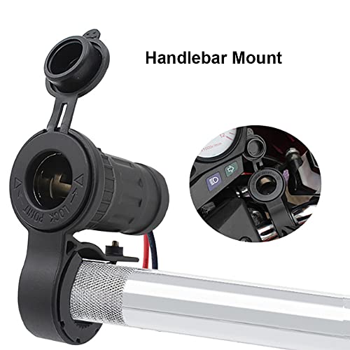 Universal Waterproof High Power Cigarette Lighter 12-24V 240W Power Plug Socket with Handlebar Motorcycle Cigarette Lighter