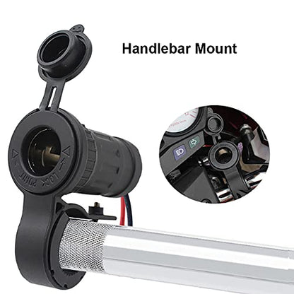 Universal Waterproof High Power Cigarette Lighter 12-24V 240W Power Plug Socket with Handlebar Motorcycle Cigarette Lighter