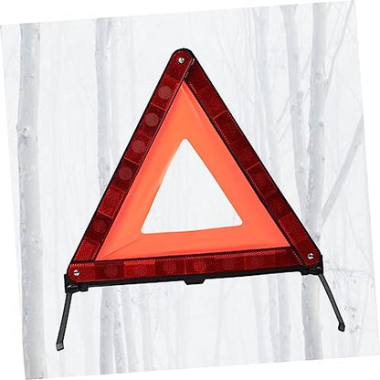 Roadside Emergency Warning Triangle Reflective Safety Sign for Vehicles Compact Design for Easy Storage Material with Weighted Base for Stability