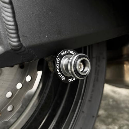 Compatible with CFMOTO Ibex450 Ibex800 300SS 450SS 450NK 450CLC 675SS 675NK 750SS 800NK Motorcycle CNC Swingarm Spools Sliders Stand Screw Paddock Bobbins (Black) - color: Black