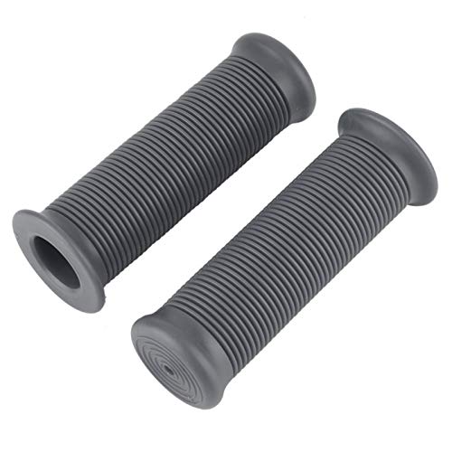 Aramox Motorcycle Grips Universal 1 Inch 25mm TPU Vintage Handlebar Grips for All Motorcycles Dark Grey - color: dark grey
