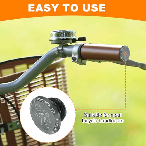 HARFINGTON Bar End Plugs Aluminum Handlebar End Caps Bike Plugs with Matching Rings for MTB Road BMX Fixed Gear Bike, Gray - color: Gray