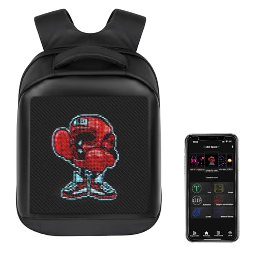Led Backpack Multifunctional Laptop Backpack Laptop Backpack with Led Display DIY Fashion Backpack For Daily Use - style: Led Backpack