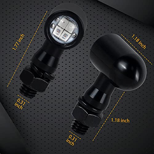 LED Tun Signals Universal Mini Motorcycle Blinkers Brake Tail Lights Compatible with Harley Honda Kawasaki Suzuki Triumph Yamaha - color: Rear Red