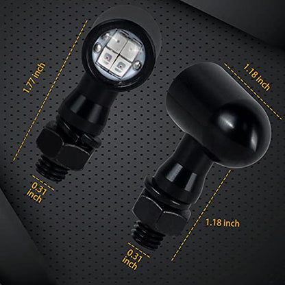 LED Tun Signals Universal Mini Motorcycle Blinkers Brake Tail Lights Compatible with Harley Honda Kawasaki Suzuki Triumph Yamaha - color: Rear Red