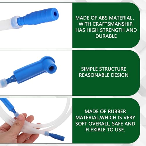 Brake Fluid Bleeder Hose, Brake Fluid Bleeder Kit, 6.56 Ft Car Brake Bleeding Hose Oil Fluid Extractor Tool with Adapter, Replacement Tube for Car Motorcycle Braking System Repair Tool (2M) - color: 2M
