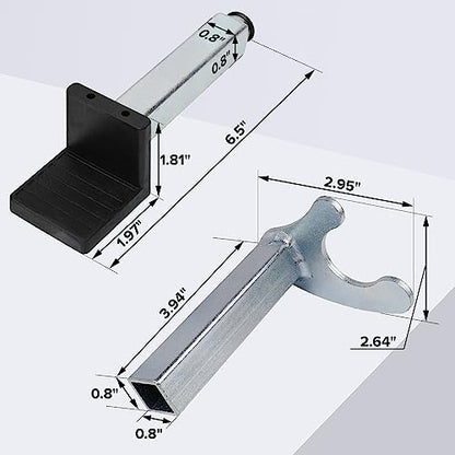 Spool Lift Stand Attachments for Rear Sportbike Motorcycle Stands (Attachment ONLY), U and L-Shaped Adapter 2 Pairs - size: U+L