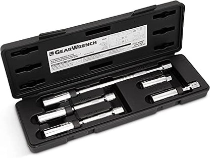 GEARWRENCH 5 Pc. 3/8" Drive 6 Pt. Magnetic Swivel Spark Plug Socket Set, 80601 , Black