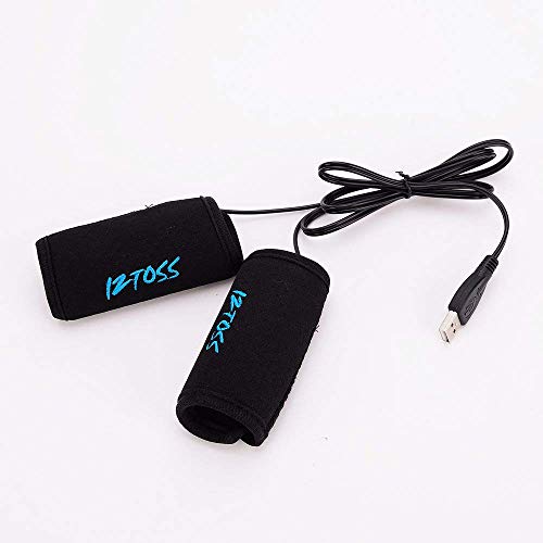 Winter Motorcycle ATV Scooter USB Heated Grips Handlebar 7/8"-11/5"(22-30mm) Warmer Sleeves with Switch to Control Temperature