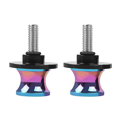 BAIONE 2PCS Motorcycle Swingarm Spools Sliders Universal for All M8-1.5 x 8mm Swing Arm Compatible with BMW Honda Suzuki Kawasaki CNC Aluminium Swing Arm Spools Screw (Colorful Purple)