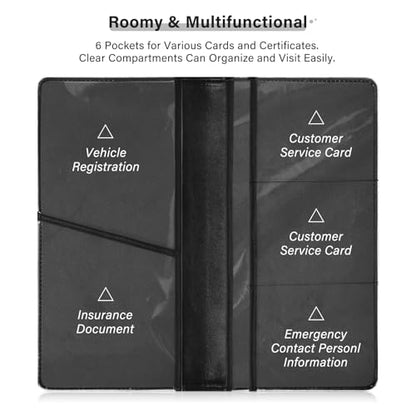GuoChe Pu Leather Registration and Insurance Card Holder Men Women Document Wallet for any Car, Truck, Motorcycle, Trailer or Boat Rainbow Sunflower Lgbtq Flag Pride Month - color: 16