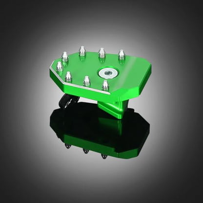 Motorcycle Brake Pedal Green Rear Foot Extension Pedals Motorcycle Rear Pedals Footbrake Lever Pedal Enlarge Extension Pad Aluminum Alloy Compatible With KLR650 2008-2025 - color: Green