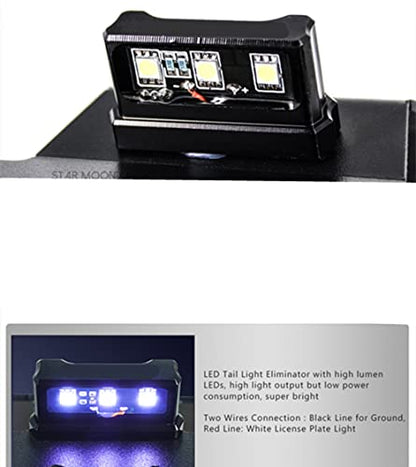 Grom Fender Eliminator Kit Compatible with Grom Tail Tidy 2022 2023 2024 MSX125 License Plate Holder Bracket with Rear Turn Signals & LED License Plate Light (Clear) - color: Clear