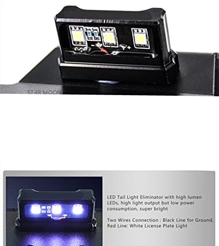 Grom Fender Eliminator Kit Compatible with Grom Tail Tidy 2022 2023 2024 MSX125 License Plate Holder Bracket with Rear Turn Signals & LED License Plate Light (Smoke) - color: Smoke