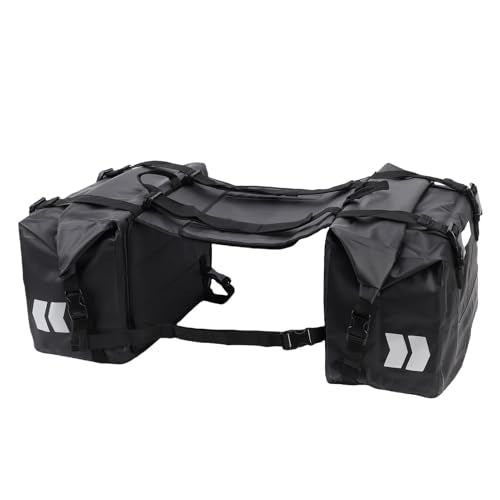 RiToEasysports Motorcycle Saddlebags PVC Motorcycle Luggage Bag 30L X 2 Detachable Roll Top Frame Mount Side Bags for Universal Motorcycles Commuting Touring Storage
