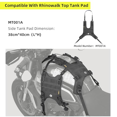 Rhinowalk Motorcycle Tail Bag Base, Universal Saddle Bag Mount - color: Black Saddle Mount, size: Fuel Tank Double Saddle