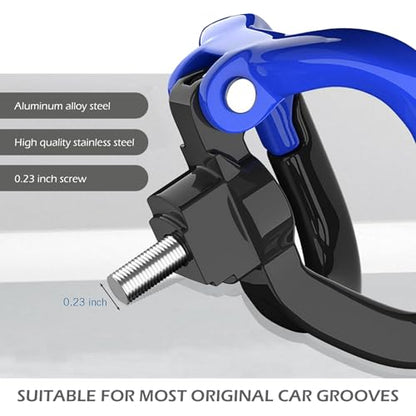 1 PC Motorcycle Hanger Hook, Motorcycle Helmet Handlebar Luggage Bag Holder, Scooter Hanger Accessory with Double Claw Hook, Universal for Most Moped, Electric Vehicles, Bicycles (Blue)
