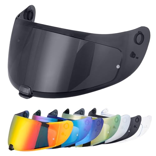 VCOROS C70 Motorcycle Helmet Shield For FG-17 FG-ST IS-17 HJ20M Full Face Helmet Visor Shield Accessories (Black) - color: Black