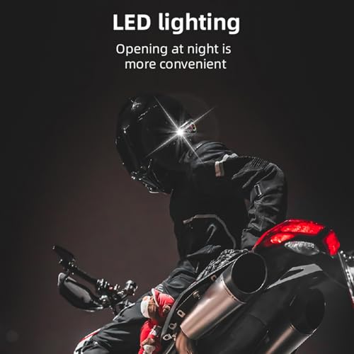 Yunseity Wireless Helmet Headset, 5.4 Motorcycle Headphones with Ambient Light, CVC Noise Reduction, IP65, Type C Charge, with Smart Assistant