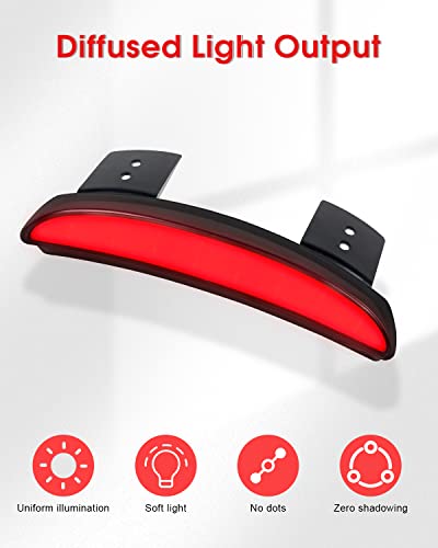 NTHREEAUTO Motorcycle Chopped Rear Fender Edge LED Brake Tail Light Integrated Turn Signals Compatible with Harley Sportster XL883N XL1200N XL1200V XL1200X (Diffused Light) - color: Diffused Light