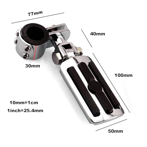 Motorcycle 32MM Highway Pegs Footrest with Mount Clamp Kit Fit for Harley Touring Road Glide Street Glide Electra Glide Road King Yamaha Suzuki Kawasaki - color: Style #3 Chrome