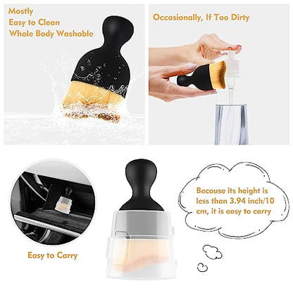 Car Interior Cleaning Brush Car Duster Interior with Ultra Soft Bristles Auto Detailing Brushes Dusting Car Accessories for Dashboard, AC Vents, Leather, Scratch-Free (1Pack) - size: 1Pack