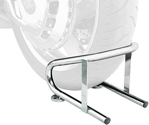 Raider 19-610 Deluxe Chrome 5-3/4" Wide Wheel Chock for Motorcycles, Mopeds, Trailers