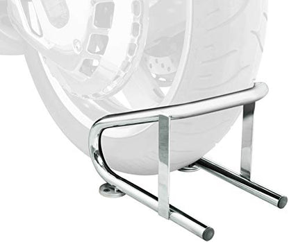 Raider 19-610 Deluxe Chrome 5-3/4" Wide Wheel Chock for Motorcycles, Mopeds, Trailers