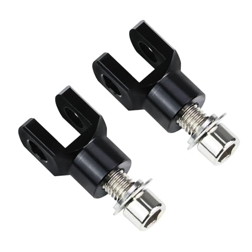 Motorcycle Foot Pegs Mount Supports Compatible with Harley Softail FX FXST FXR Low Rider Sport Glide Footrest Mounting Clevis Hardware Kit (Black) - color: Black