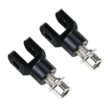 Motorcycle Foot Pegs Mount Supports Compatible with Harley Softail FX FXST FXR Low Rider Sport Glide Footrest Mounting Clevis Hardware Kit (Black) - color: Black