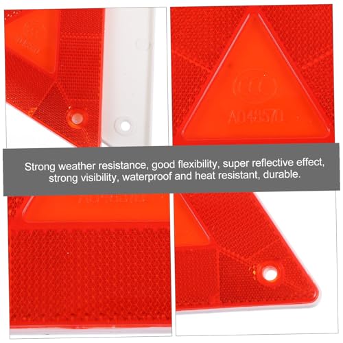 Amosfun 10Pcs Triangle Reflectors Warning Signs for Trucks Cars and Motorcycles Reflective Boards for Safety
