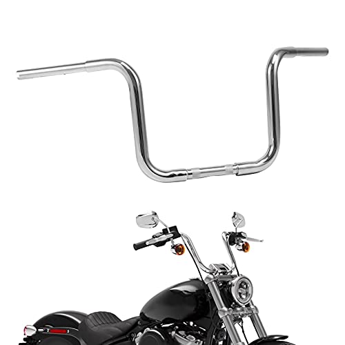 Green-L 1 1/4" Ape Hanger 12" Rise Handlebars Fit for Harley Sportster XL883 XL1200 Softail FLST FXST Custom Motorcycle 1.25" Handle Bar - size: 12" Rise, style: Style B Chrome