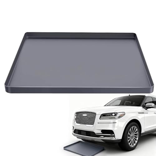 Oil Drip Mat for Under Car, 34" x 22" Silicone Oil Spill Mat for Garage, Reusable Oil Drain Pan, Oil Change Mat with 0.78" Raised Edge, Non-Slip Oil-Proof Garage Floor Protector Drip Tray, Grey - color: Grey