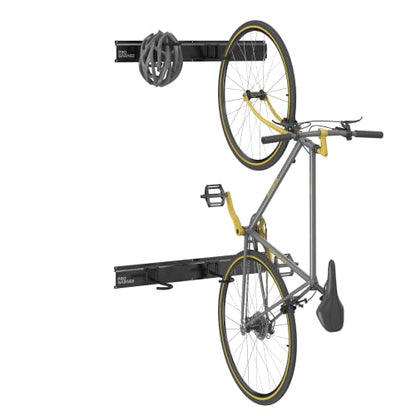 ClosetMaid ProGarage Bike Rack Garage Storage Set, Helmet and Utility Hooks, Heavy Duty Wall Mount, 4 Bike Capacity, Black - style: Bike Rack