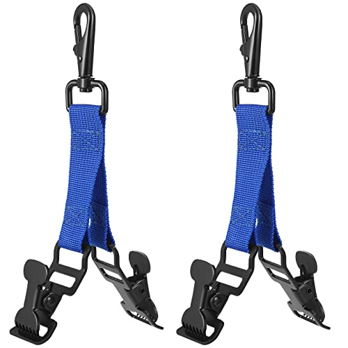 Yingzhao 2 Pieces Firefighter Glove Clip for Work Safety Glove Holder Strap Belt Clip for Work Firefighter Rescue - color: Dark Blue