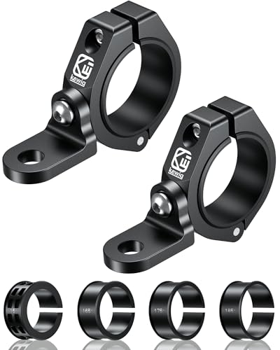 BRCOVAN 2PCS UTV Whip Light Mounts, Off-Road LED Light Bar Mounting Bracket | Solid Aluminum Alloy Materials, 360° Adjustable Whip Flag Mount Fit 1.5''/1.65'' /1.75''/1.85''/2'' Roll Cage Bars