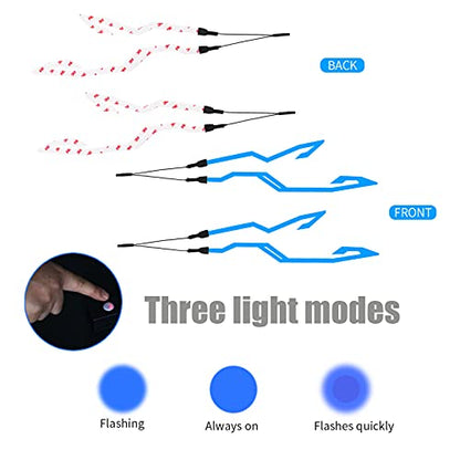 Motorcycle Helmet Light Kit,Waterproof 3 Mode Ride Signal LED Light Night Riding Signal Helmet Light for Motorcycle Bike Helmet,Blue - color: blue