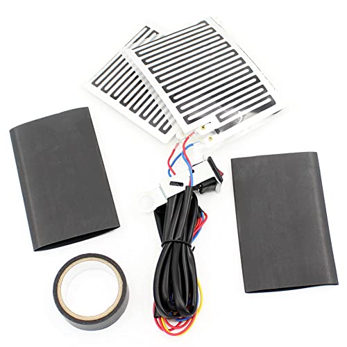 Universal Heated Grips Handlebar Heater Hand Warm Grip Inserts Pads Winter Warmer 12V With Switch Light Heat Thermal Cover Resistant Tape Handle Bar Motorcycle Motorbike ATV Motor Bike - size: Heated Hand Grip With Switch Light