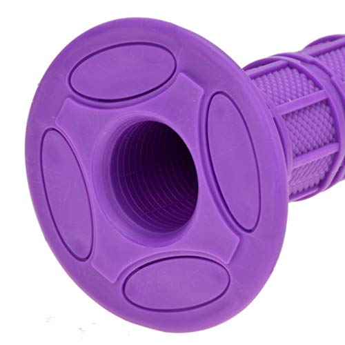 HIAORS Universal 22mm 7/8" Handlebar Grip Soft Rubber Hand Grips Compatible with CRF50 XR50 KLX250 SSR125 Pit Bike CRF150F CRF230F CRF250F CRF450F TTR110 TTR125 Dirt Bikes Motorcycle Parts Purple - color: Purple