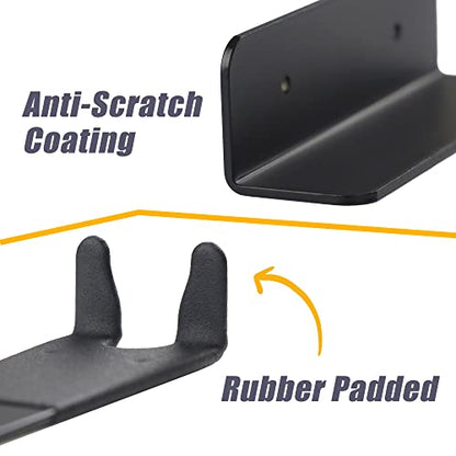 Venzo Bike Bicycle Cycling Pedal Wall Mount Indoor Storage Hanger Stand - Hook Rack Holder - with Tire Brackets - Great for Garage and Shed (2)