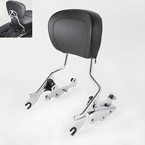 TCMT Detachable Passenger Backrest Sissy Bar With 4 Point Docking Hardware Kits Fits For Harley Touring 2009-2013 - color: Style A Chrome, size: Fit For 2009-2013 Touring