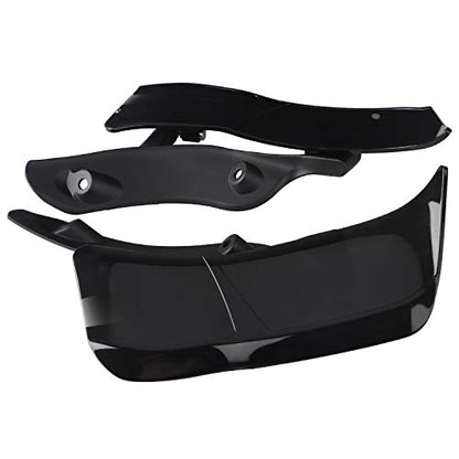 ABS Black Side Wing Adjustable Windshield Air Deflector for Harley Road Glide FLTRX 2015-2023 - color: Black