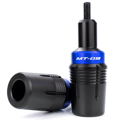 CNC Motorcycle Frame Sliders Crash Protector Pad Falling Protection Compatible With MT09 2025 2024 MT-09 2023 MT09 SP 2021 TRACER 9 GT FZ09 (Blue) - color: Blue