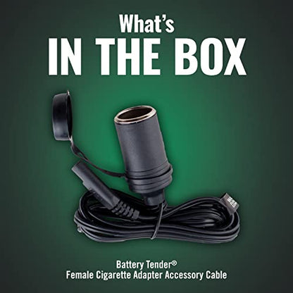 Battery Tender Female Cigarette Lighter Adapter - Connects Battery Tender Charger to Standard 12V Cigarette Lighter Socket - SAE Quick-Connect to 12V Socket Adapter - 081-0069-8