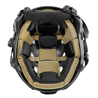 Tactical Helmet Pads - Universal Replacement Internal Memory Foam Pad Inserts for ACH, MICH, EXF Helmets - color: Khaki