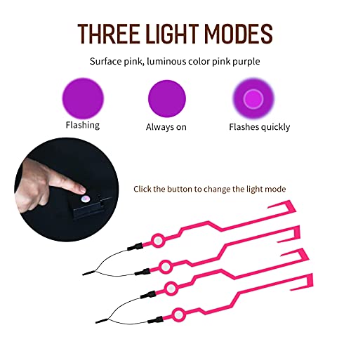 Motorcycle Helmet Light Kit,Waterproof 3 Mode LED Light Night Riding Signal Helmet Light for Motorcycle Bike Helmet,Purple - color: Purple