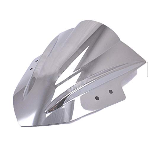 Double Bubble Windshield Windscreen for Kawasaki Ninja 300 EX300R 300R 2013-2017 (Chrome) - color: Chrome